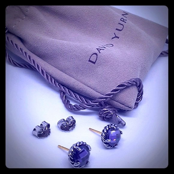 David Yurman Silver Amethyst earring & GOL…
